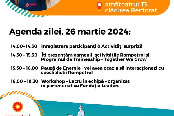 26 martie 2024 – Ziua Rompetrol în Universitatea Tehnică „Gheorghe Asachi” din Iași